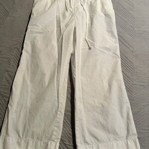 J.Crew White Wide-Leg Capris